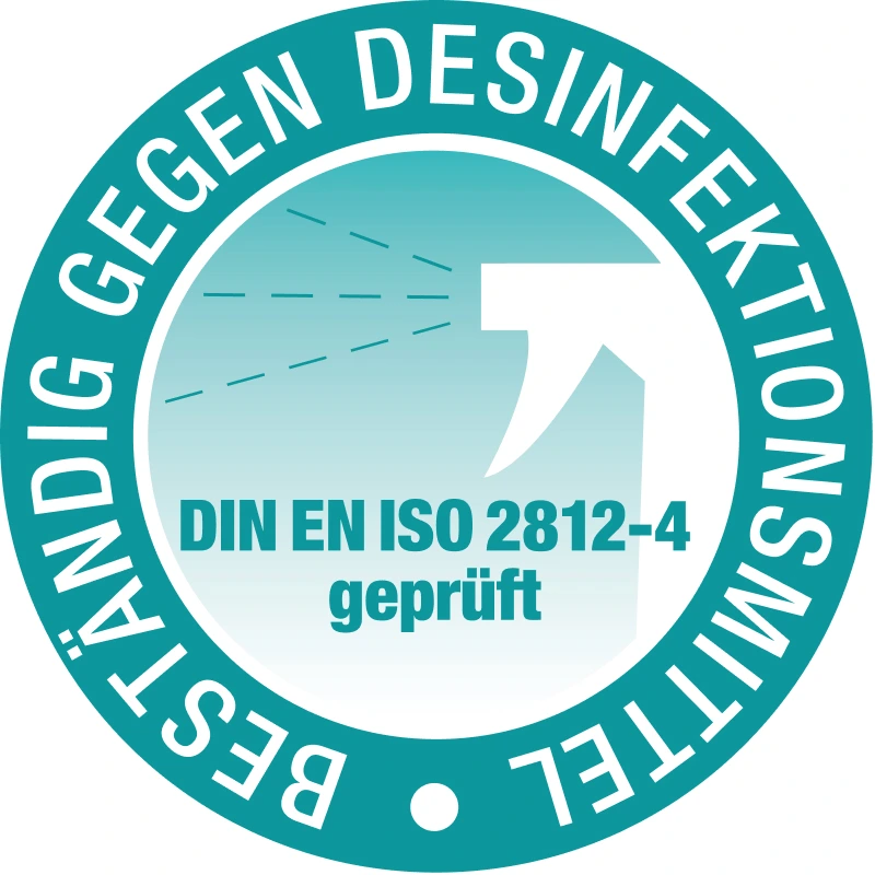 Beständig gegen Desinfektionsmittel