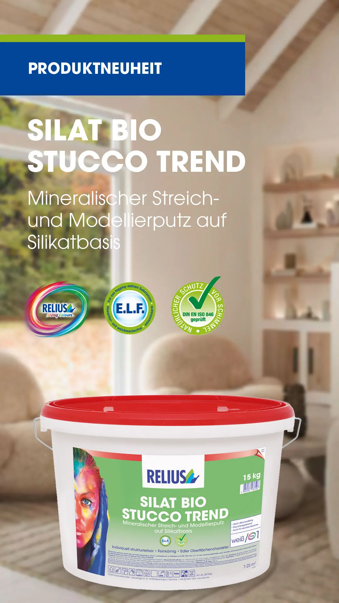Silat Bio Stucco Trend - Mineralischer Streich- und Modellierputz auf Silikatbasis